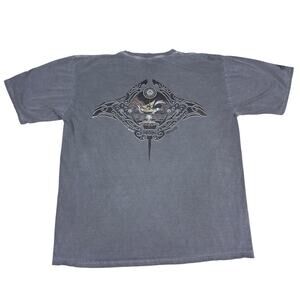 vintage y2k 2000s style crazy shirts hawaii tribal gray shirt XL surfwear summer